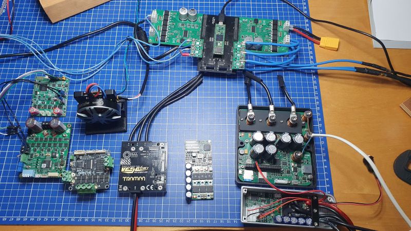 Servo controllers on one table